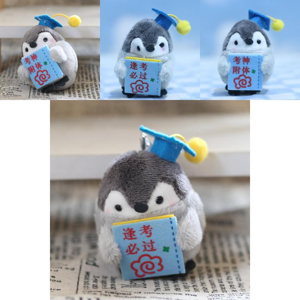 Adorable Penguin Plush Toy Motivational Graduation Gift For Students 8cm Short Plush