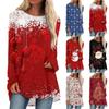 Женский модный свободный пуловер средней длины с круглым вырезом и принтом, рукава реглан, повседневный топ с длинными рукавами