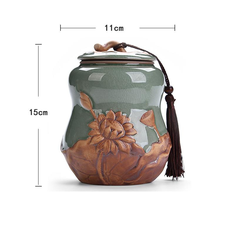 Китайские керамические чайные банки большой емкости, дорожный ящик для хранения чайных пакетиков, портативный герметичный контейнер для керамики, чайный набор, аксессуары