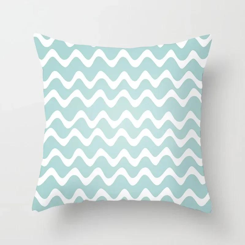 Modern Geometric Print Pillowcase Sofa Lumbar Pillowcase Mint Green Pillowcase Home Decoration Cushion Cover