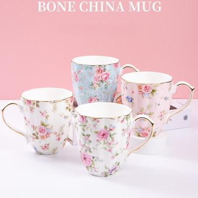 460 мл Кружка Flora Кружки для кофе из костяного фарфора Чашка для чая из костяного фарфора Кружка ко Дню святого Валентина Рождественские кружки Подарки на день рождения для женщин и друзей