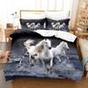 Animal Horse, Animal World Printing Student Dormitory High Definition 3D Three-Piece Bedding