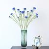3 Forks/Bouquet Long Branch Artificial Flower Starry Cornflower Blue Color Silk Cornflower Silk Material Fake Flowers