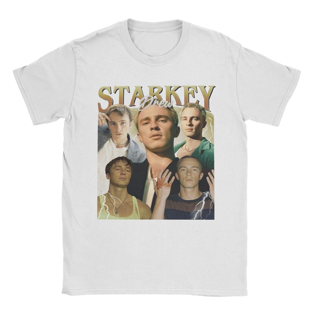Винтажная футболка Drew Starkey Мужская Хлопковая Смешная Футболка С Круглым Вырезом Футболка С Коротким Рукавом Одежда С Принтом