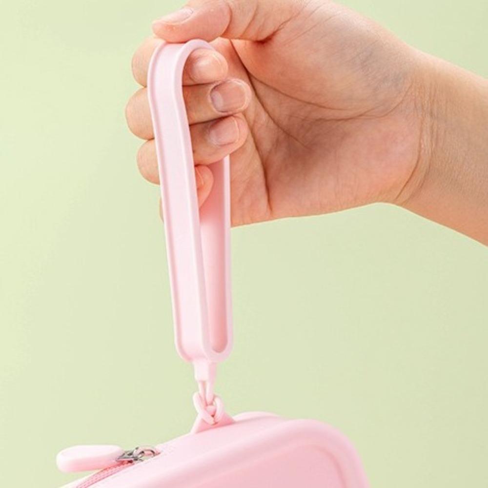 Silicone Travel Pouch Large Capacity Earphone Bag New Cosmetic Bag  Women Girls