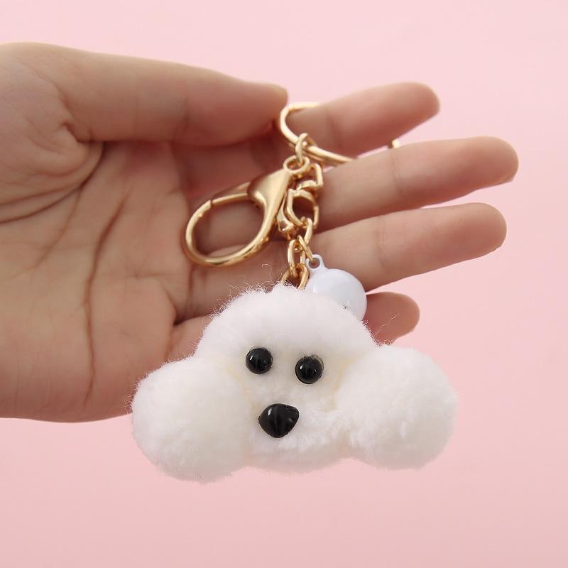 Cute Cartoon Plush Pendant Keychain Teddy Dog Car Pendant Handmade Wool Felt Jewelry Key Chain Rabbit Pendant Creative Gift