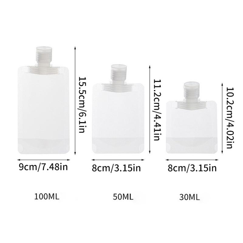 30/50/100 мл жидкий лосьон портативная дорожная упаковка сумка 10 шт одноразовый под-пакет герметичный для шампуня косметический контейнер для хранения