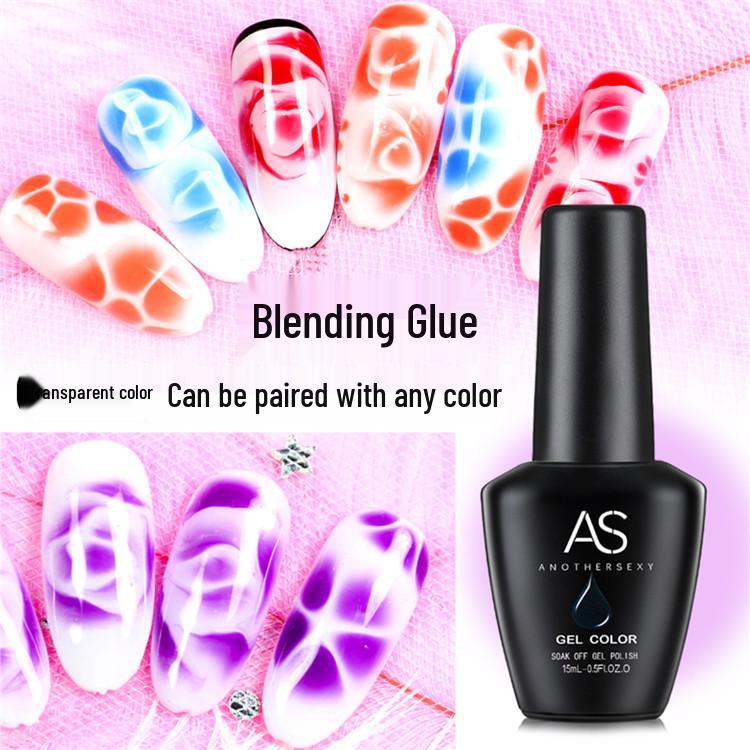 AS Nail Art Гель против отслоек Топ и Базовое покрытие без липкого слоя Светотерапия Прозрачный набор - Долговечное укрепление.