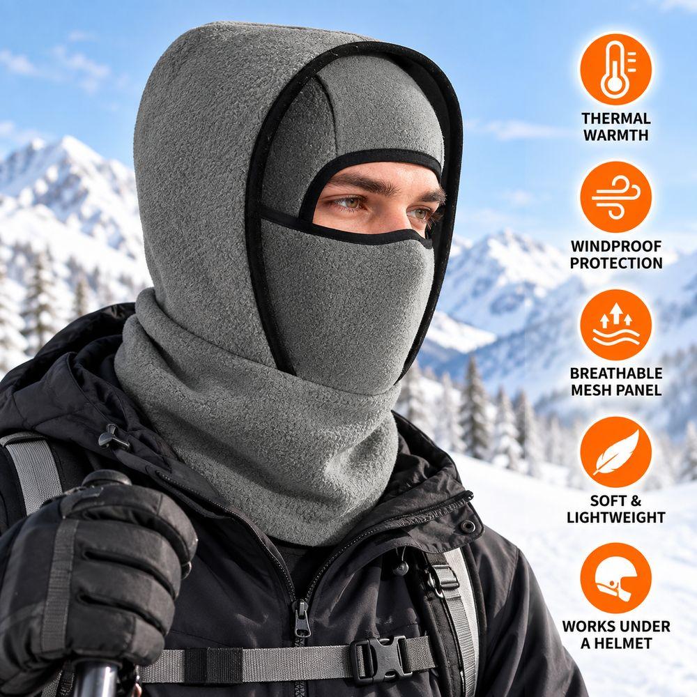 Thermal Warm Fleece Full Face Neck Windproof Winter Hat New Balaclava Cycling