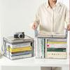 Multifunctional Storage Box Foldable Book Box with Handle Zipper Closure Waterproof Toy Box Transparent Storage Case
