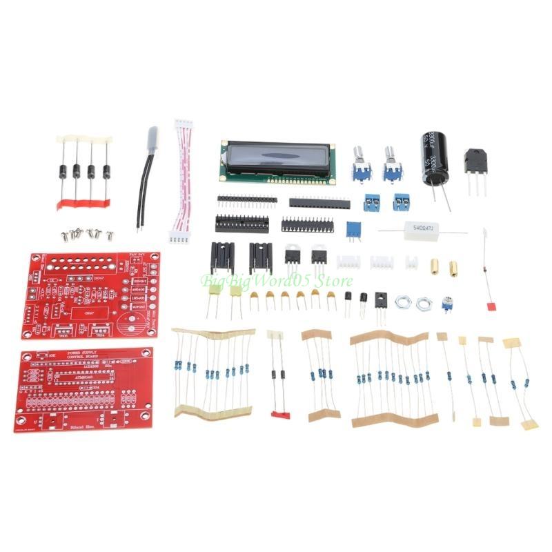 24TE Power Supply DIY Kit LCD Display Short-Circuit/Current-limiting Protection 0-28V 0.01-2A Adjustable DC Regulated