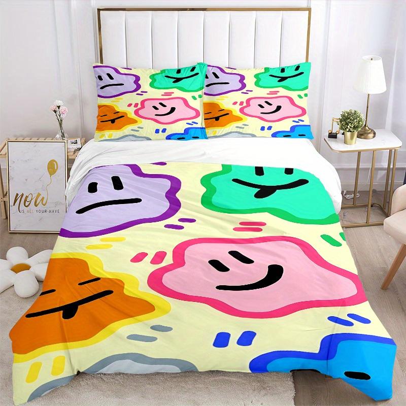 3pcs Abstract Art Bedding Set, Breathable and Soft, Suitable for Bedroom Decor (1*Duvet Cover + 1/2*Pillowcases, No Core) yy250821147