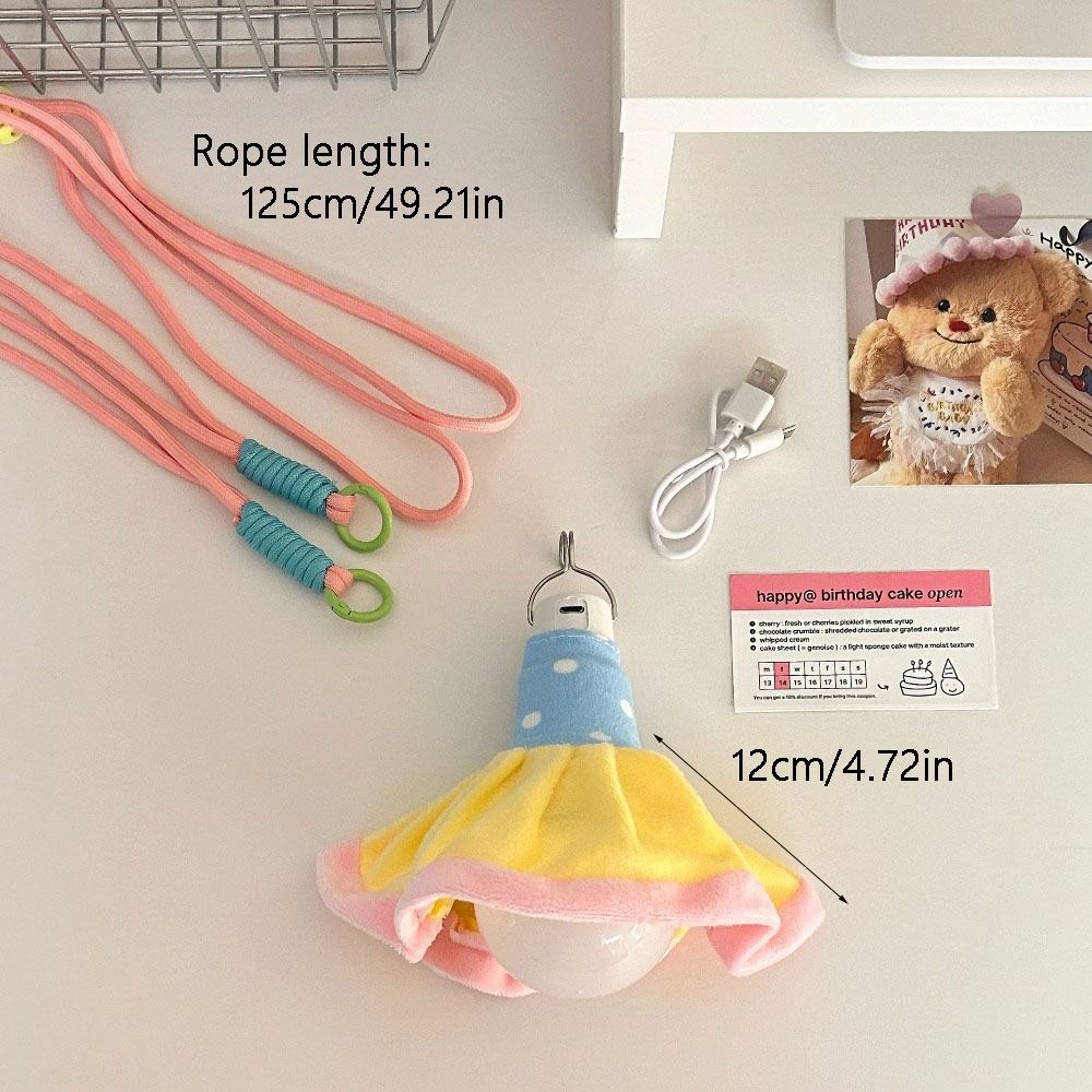 Colorful Bedroom Night Light Kawaii Hanging Lantern Hanging Flower Lamp  Bedhead Decorative