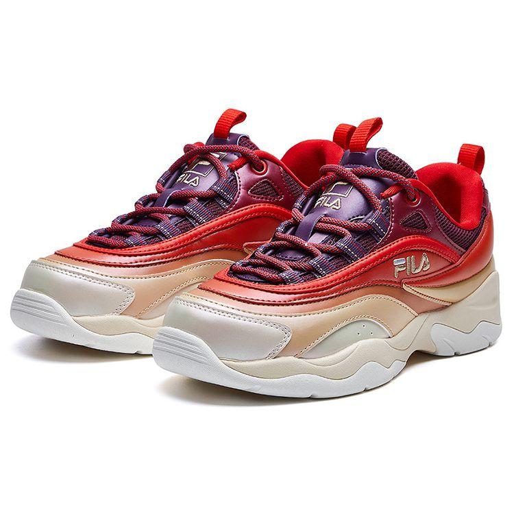 Fila Ткань Ray Синтетическая кожа Универсальная Повседневная Полувысокие Кроссовки для образа жизни Женская обувь Красно-коричневый F12W011106FCB