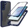 Case - BOOLING - for Samsung S21 FE - Navy Blue - 360° Protection - Reinforced Edge - Rigid