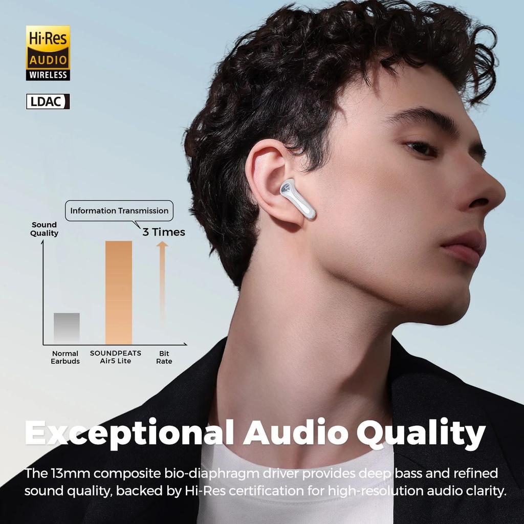 SoundPeats Air5 Lite Headphones Wireless In-ear