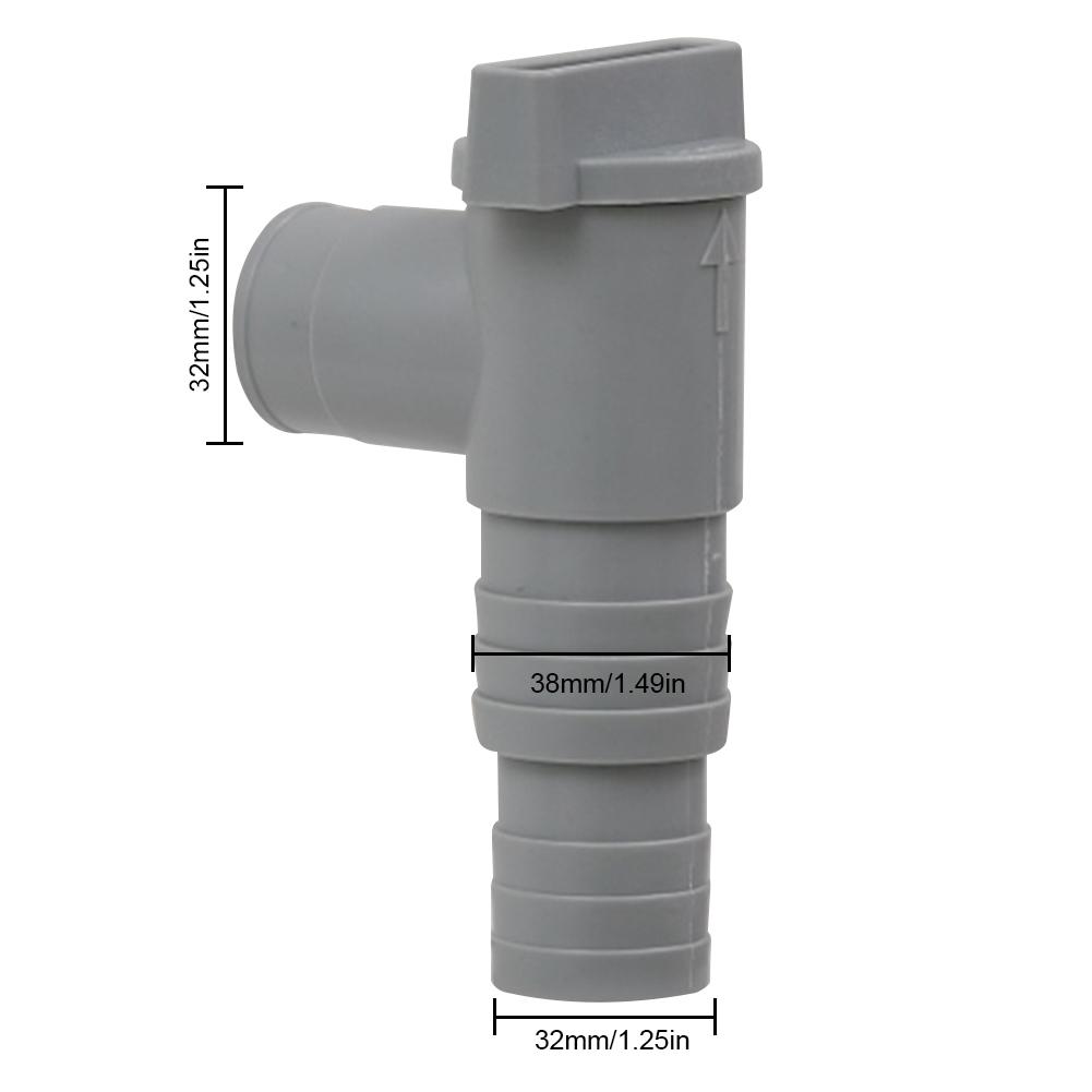 Адаптер для насоса фильтра для бассейна из ПВХ, прочный плунжерный клапан включения/выключения для бассейна 32 мм, герметичная замена для деталей наружного оборудования