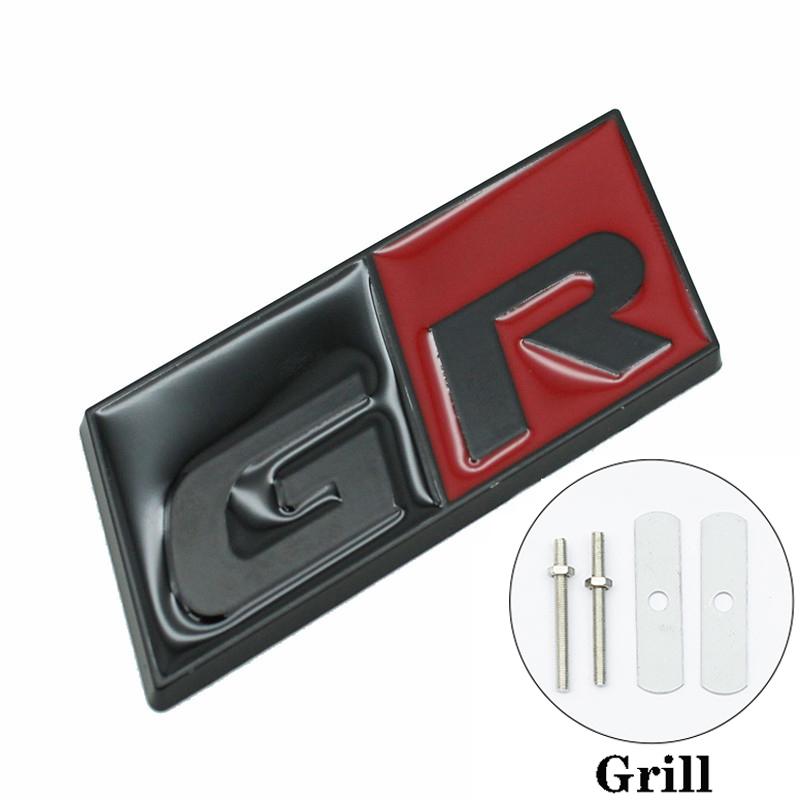 3D GR Sport Logo Car Decal Front Hood Grille Emblem Badge Sticker For Toyota HV YARiS RZ RC RS Prius Lexus Harrier GRMN Stickers