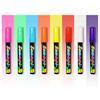 8 шт., жидкий меловой маркер, стираемый квадратный наконечник, разноцветный светодиодный маркер для доски, флуоресцентная неоновая ручка, магазинные принадлежности