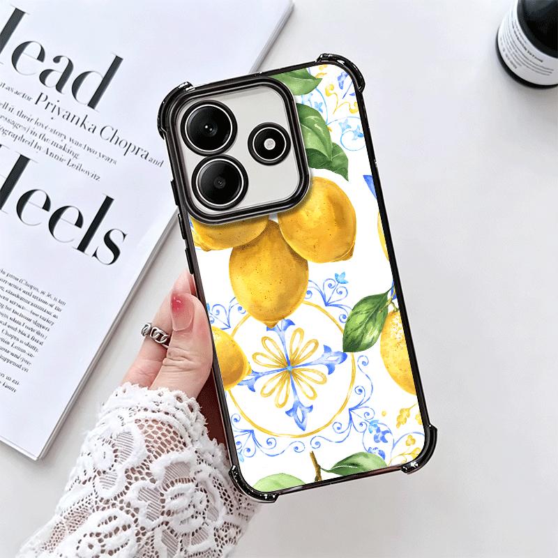 Летние Фрукты Лимон Мягкий Чехол Для Телефона Для Xiaomi Redmi Note 14 15 Pro Plus 13 12 11S 11T 5G 10 9S 9 Покрытие Защита От Падения Fundas