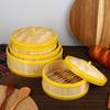 1 шт. 5-6,5 дюймов Готовьте липкий рис Приготовление китайской еды Ручная работа Пароварка-корзина с крышкой Бамбуковая кухонная посуда Пароварка для пельменей