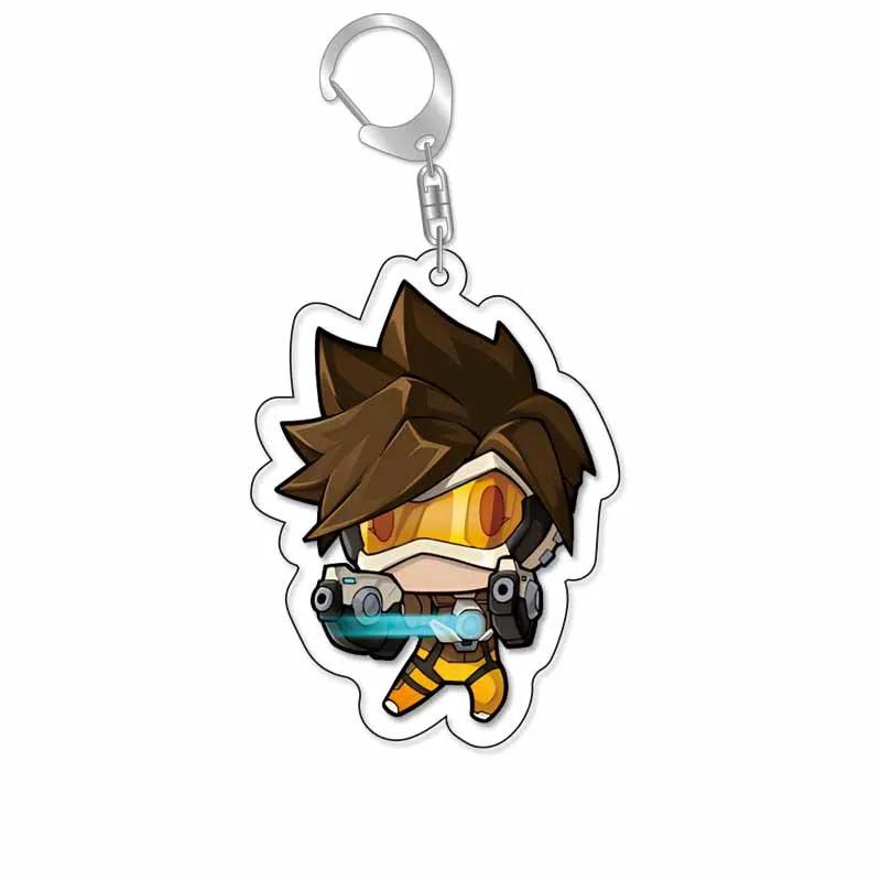 Игровой автомат Overwatch Акриловый брелок Подвеска на рюкзак D.VA Genji Pharah Cole Cassidy Sombra Подвески Аксессуары