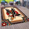 Reggae Rasta Skull Area Rug Hip Hop Rock Skeleton Carpet For Living Room Street Culture Bedroom Floor Mat Cool Home Decoration