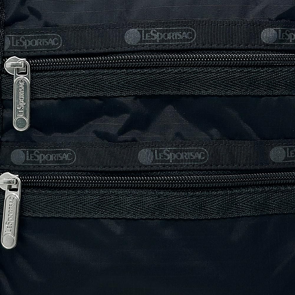 LeSportsac MEDIUM 3 ZIP CROSSBODY 1009 (ПЕРЕРАБОТАННЫЙ ЧЕРНЫЙ) Мини-сумка через плечоКлатч