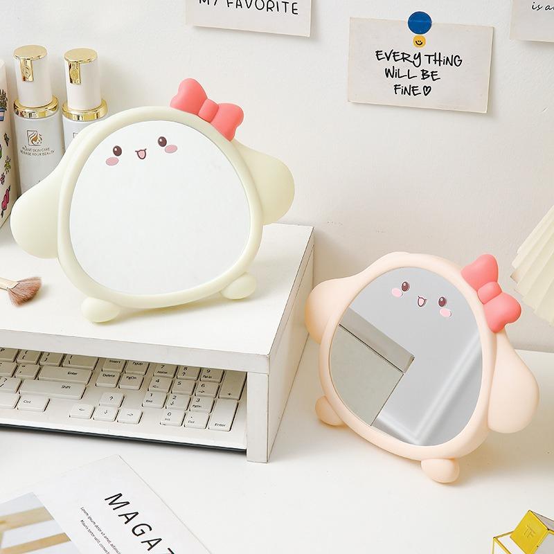 Cartoon Decorative Mirror Folding Mirror Desktop Standing Makeup Mirrors for Student Dormitory Supplies Wall-mounted Mirrors