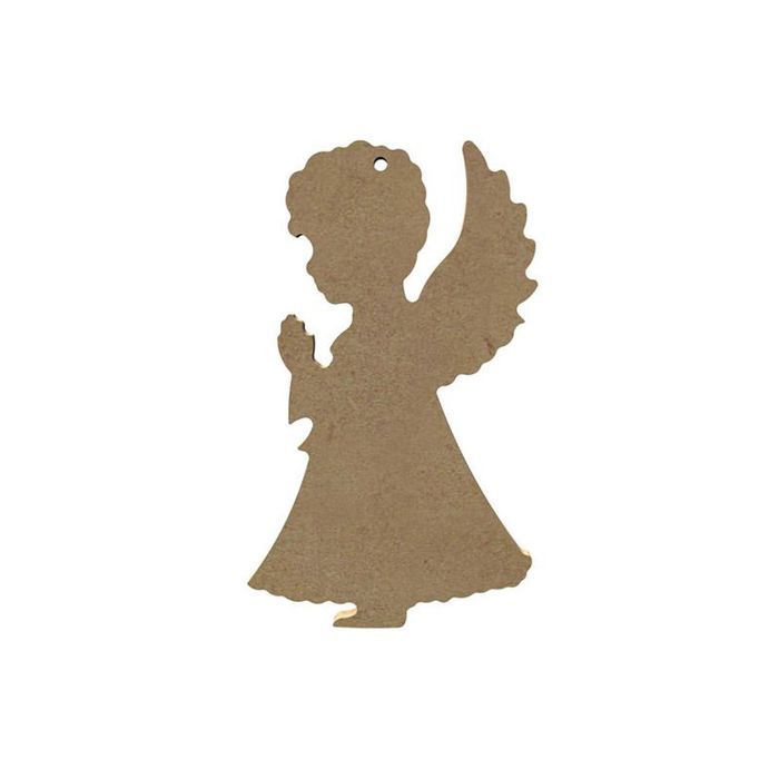 MDF Wooden Angel To Decorate - 15 X 9 Cm