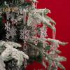 6 Pcs Simulated Snowflake Pendants Clear Acrylic Snowflake Ornaments Easy To Hang Faux Snowflake Decorations for Winter Wonderland Party Christmas
