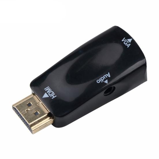 Адаптер HDMI-совместимый на VGA Папа-Мама Высокая четкость 1080P Аудиокабель Конвертер для ПК Ноутбука