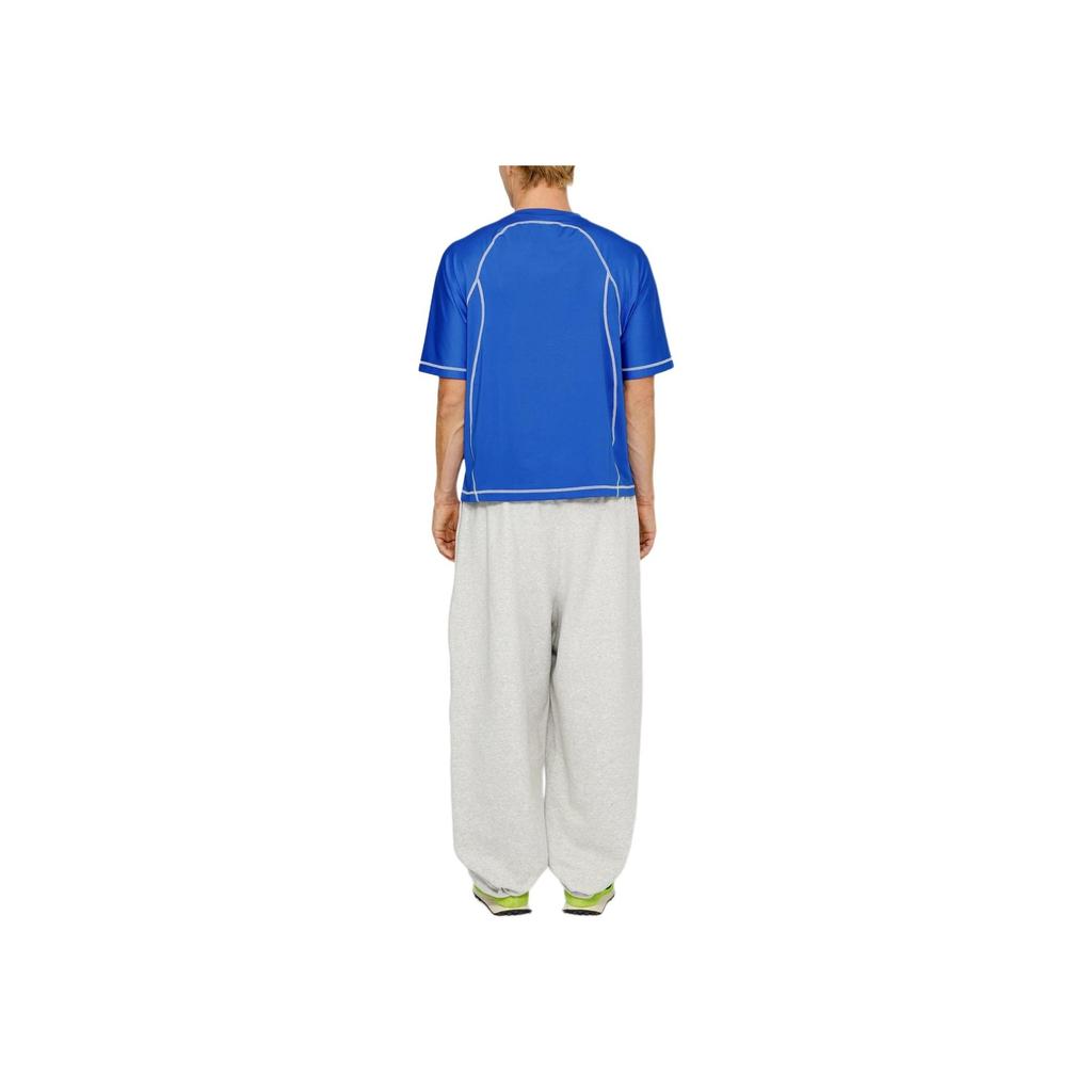 Nike X Stüssy SS24 Alphabet Logo Удобная свободная футболка с круглым вырезом и коротким рукавом унисекс-топы синего цвета FZ5756-405