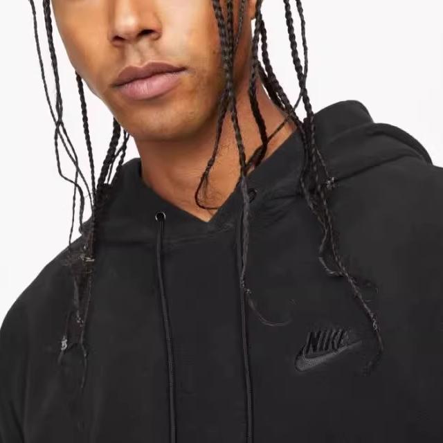 Nike Sweatshirts Men's Black Hooded Moderate Regular FB8389-010