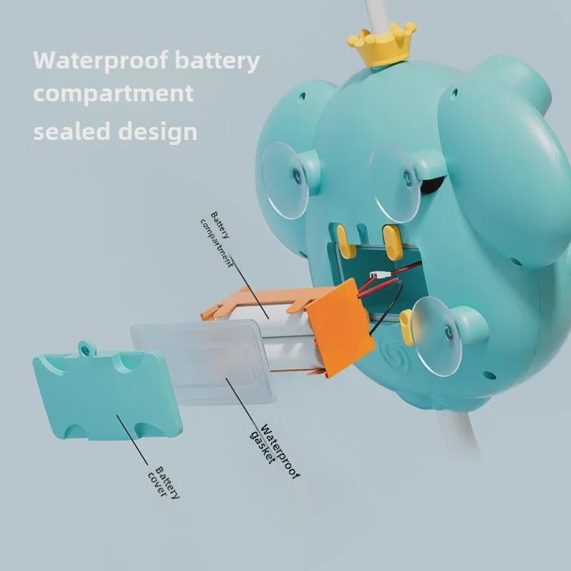 Cross-Border Electric Shower Toy: Elephant Water Spray & Bubble Maker for Kids' Bath & Summer Play