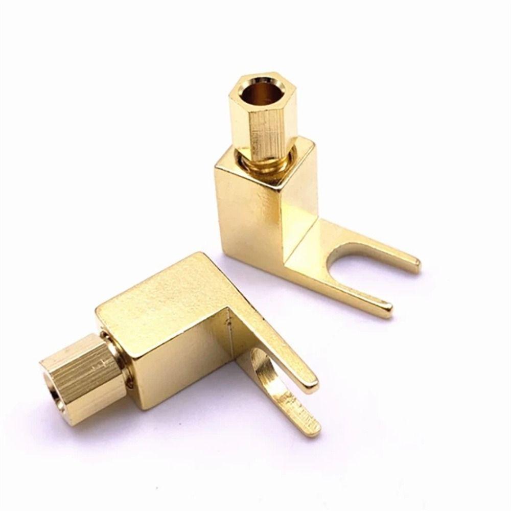 Y Type Speaker Cable Connector Spade Plug Connector Plug Banana to Spade Adapte U Spade Connector