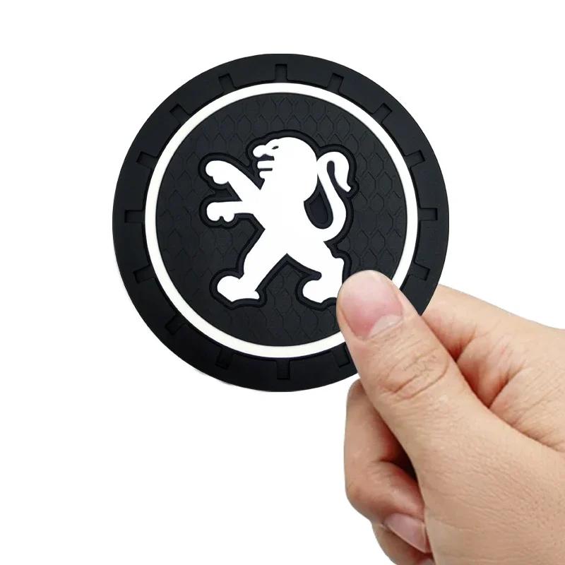 Нескользящая подставка-подстаканник для автомобиля, резиновый коврик, держатель для бутылки, аксессуар для интерьера, противоскользящий держатель для стакана для Peugeot 208 3008 308 508 408 2008