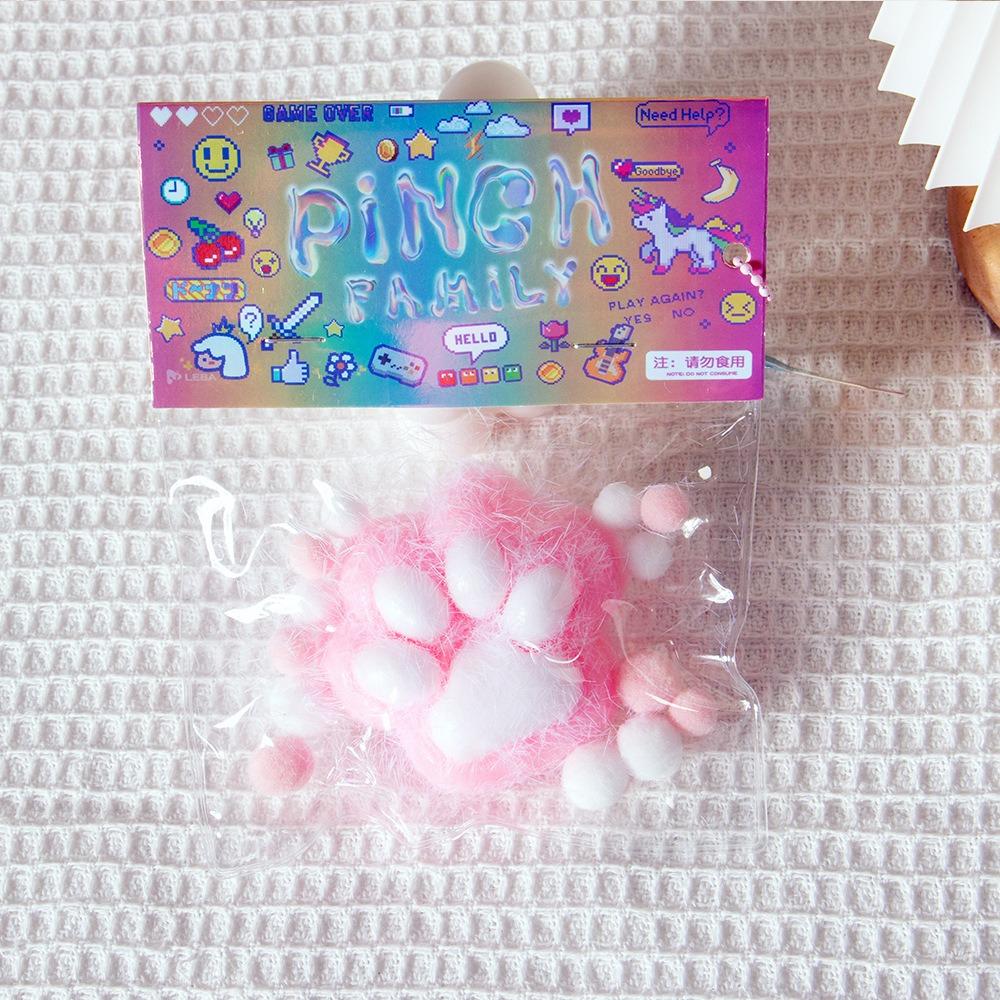Pearl Squeeze Cat Paw Прозрачная кошачья лапка Щипковая игрушка Забавная кошачья лапка Медленный отскок Игрушка для детей