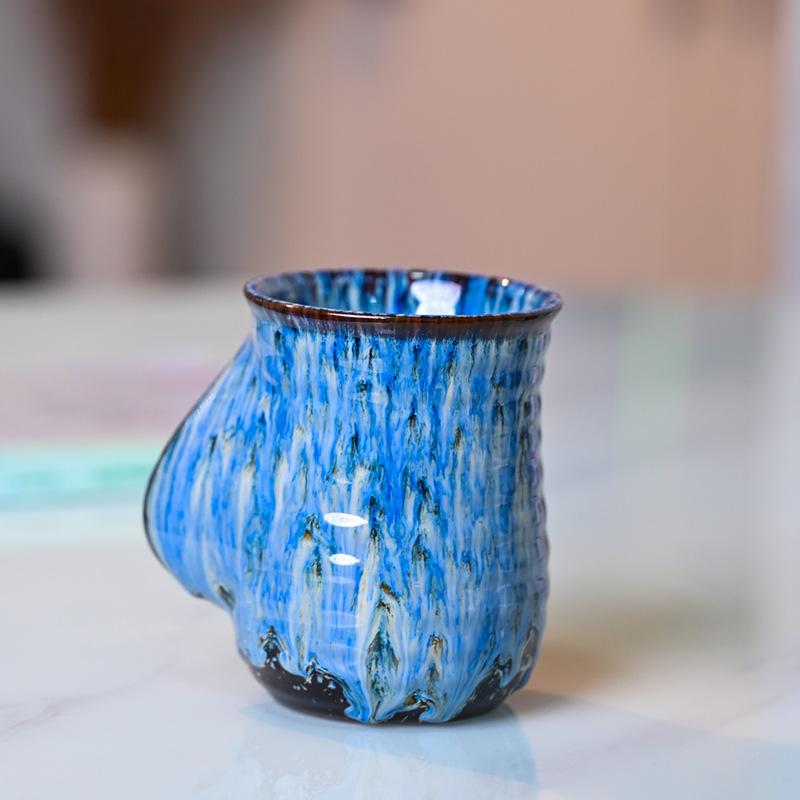 Увеличьте емкость печи, чашка для воды, керамическая чашка, чашка для ветра, керамическая чашка для латте для домашнего использования