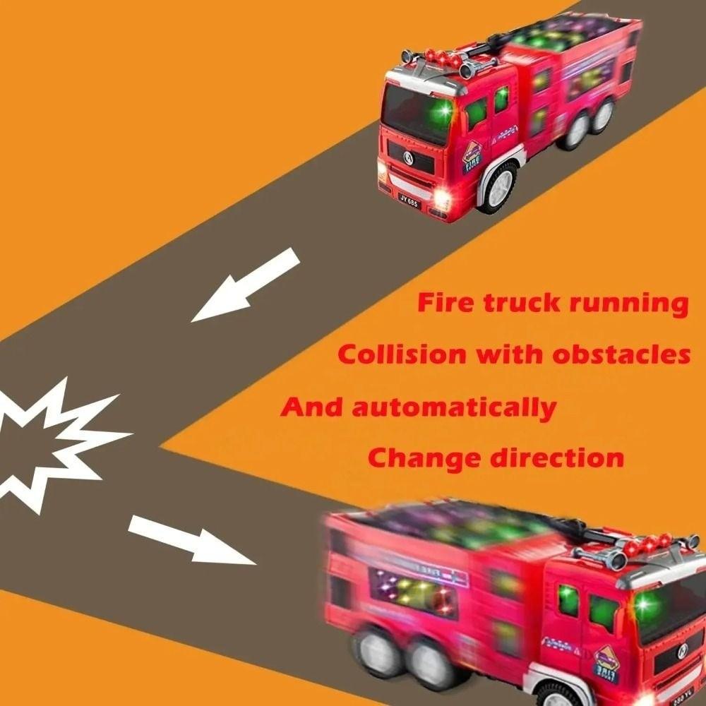 Flashing LED Fire Truck Toy Magnetic Engineering Vehicles Toy  Parent-child Interaction