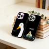 Little Cute Duck  Phone Case For iPhone 17,16,15,14,13,12,11 Plus,Pro Max,XS,Colored Silver Plated Inside Cover