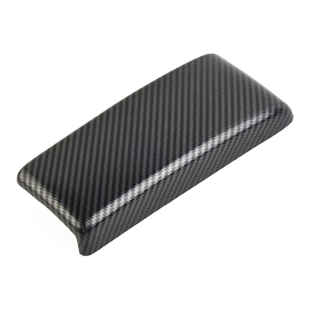 2pcs ABS Carbon Fiber Look Car Center Armrest Box Panel Cover For Benz C W204 E W212