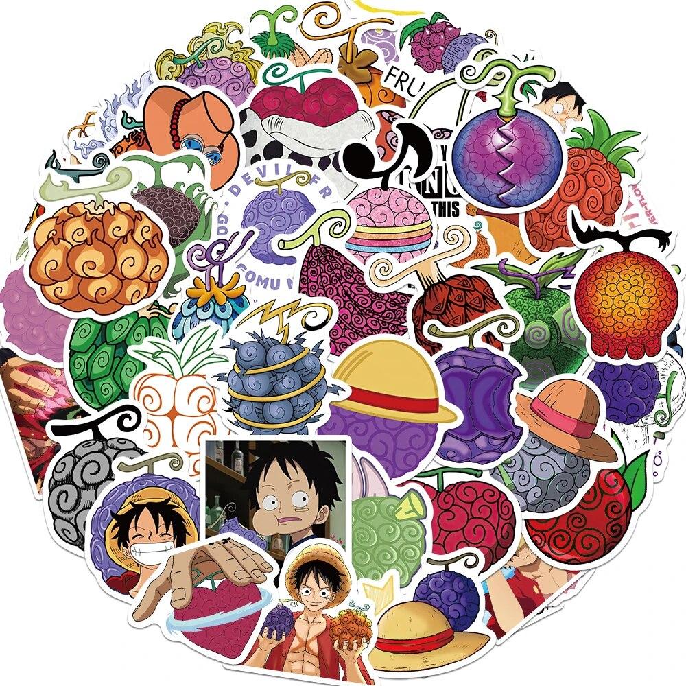 10/50 шт., наклейки с рисунком пирата, короля дьявола, фруктов, наклейки в стиле граффити для DIY, багажа, ноутбука, скейтборда, велосипеда, наклейки