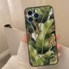 Чехол для телефона с тропическим узором листьев Для iPhone 16 15 14 13 11 12 17 Pro Max mini 15 16 Plus 16e 17 Air Cover Coque
