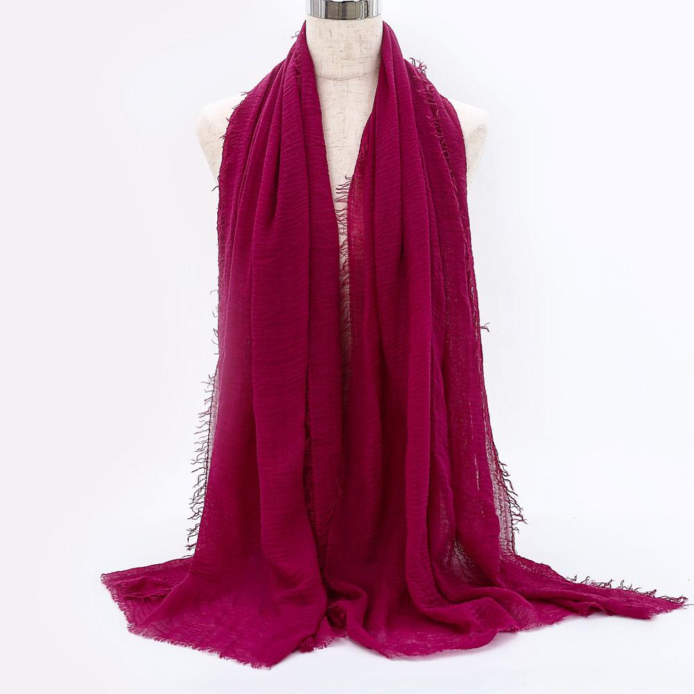 Big Size Crinkle Cotton Hijab Scarf Women Turban Muslim Shawl Plain Bandana Breathable Women's Shawls Foulard Hijab Hood Ramadan
