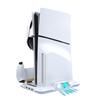 IPEGA PG-P5S020W для игровой консоли Sony PS5 Slim, охлаждающая подставка, зарядное устройство для двух контроллеров, вешалка для наушников