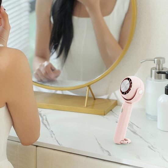 Air Conditioner Fan Powerful Handheld Fan with 3-Speed Settings Low Noise Battery-Operated Rechargeable Portable Small Fan