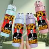 1PC Wolf Cleaner Funny Quote Print 750ml Color Plastic Sports Water Bottle Leakproof Flip Straw Lid Suitable for Sports Office Home Use