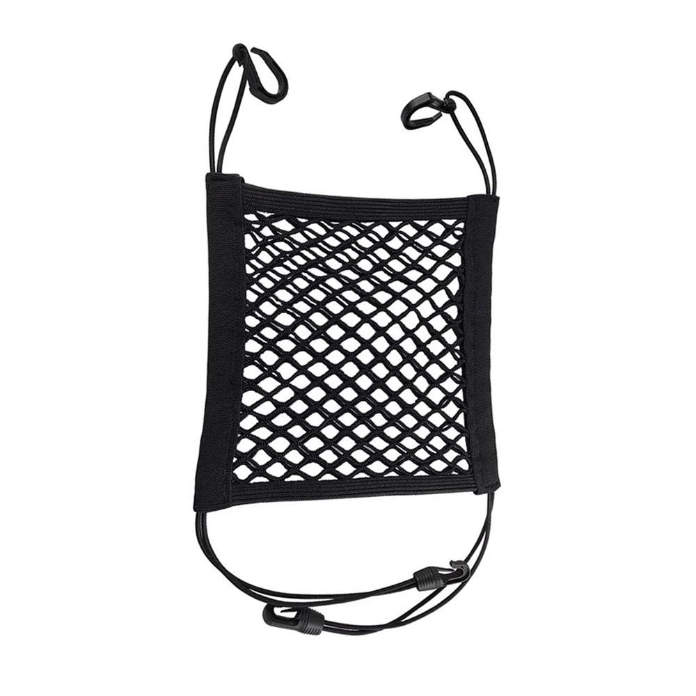 Car Mesh Organizer Storage Elastic Car Mesh Net Bag Seat Back Hanging Luggage Hooks String Kit Net Barrier for Backseat Dogs Pet