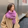 Women'S Thick Warm Solid Color Scarf Autumn And Winter New Style Cashmere Scarf Versatile Wool Scarf